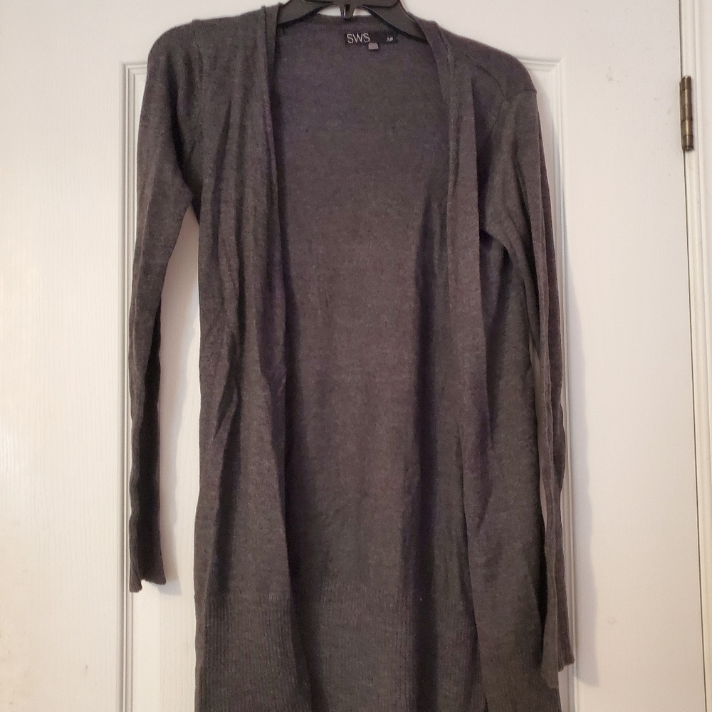 Long grey cardigan